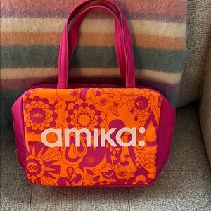 Amika Pink and Orange Women's Bag